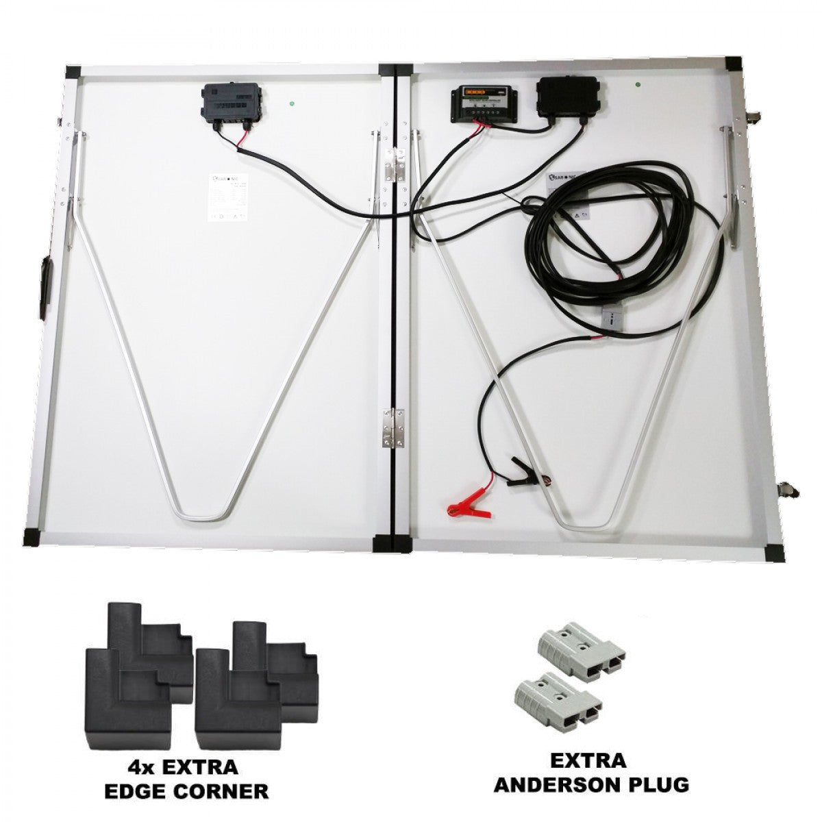 250W FOLDING SOLAR PANEL KIT 12V CARAVAN BOAT CAMPING POWER MONO CHARGING HOME