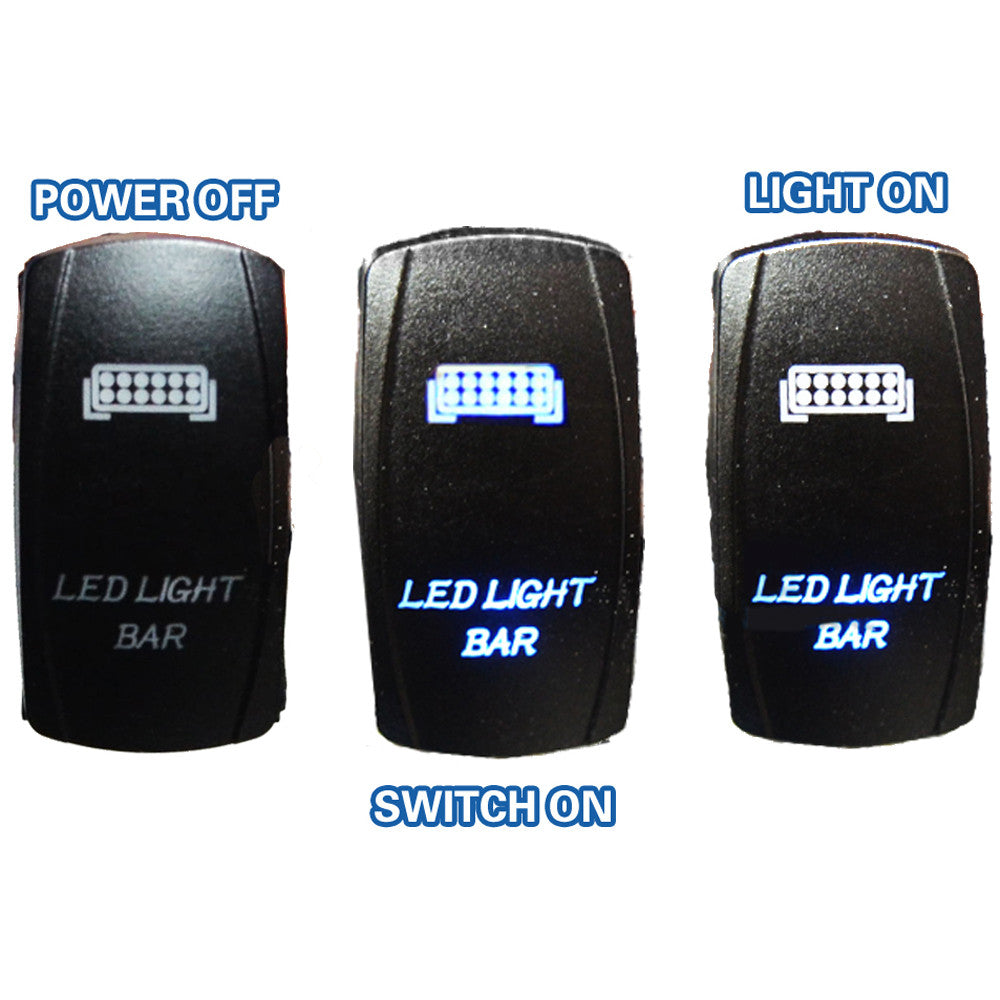 LED LIGHT BAR CARLING ROCKER SWITCH LASER ETCHED WORK LIGHT BAR 4WD UTE 12V 24V