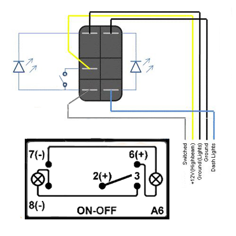 LED LIGHT BAR CARLING ROCKER SWITCH LASER ETCHED WORK LIGHT BAR 4WD UTE 12V 24V