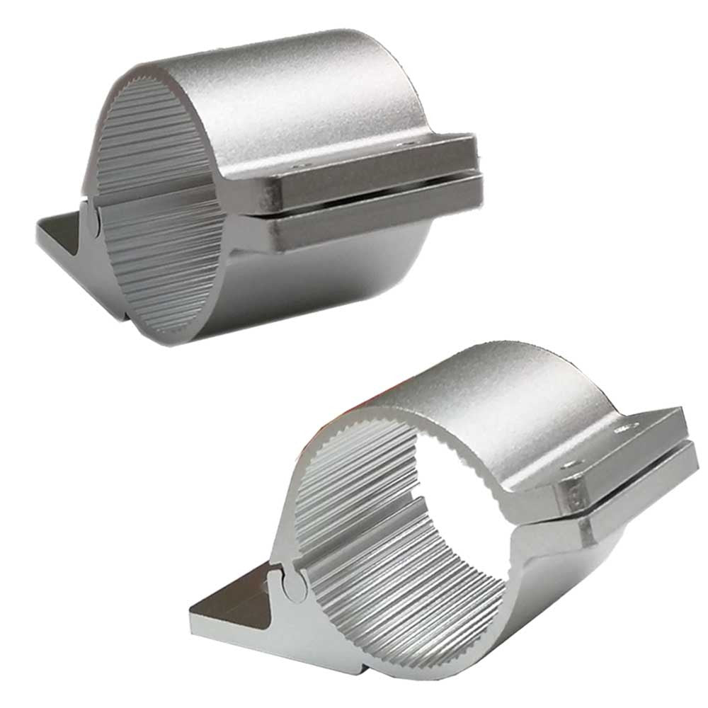 PAIR Silver Bullbar Mounting Bracket Clamp 49-54mm For LED Light Bar HID ARB