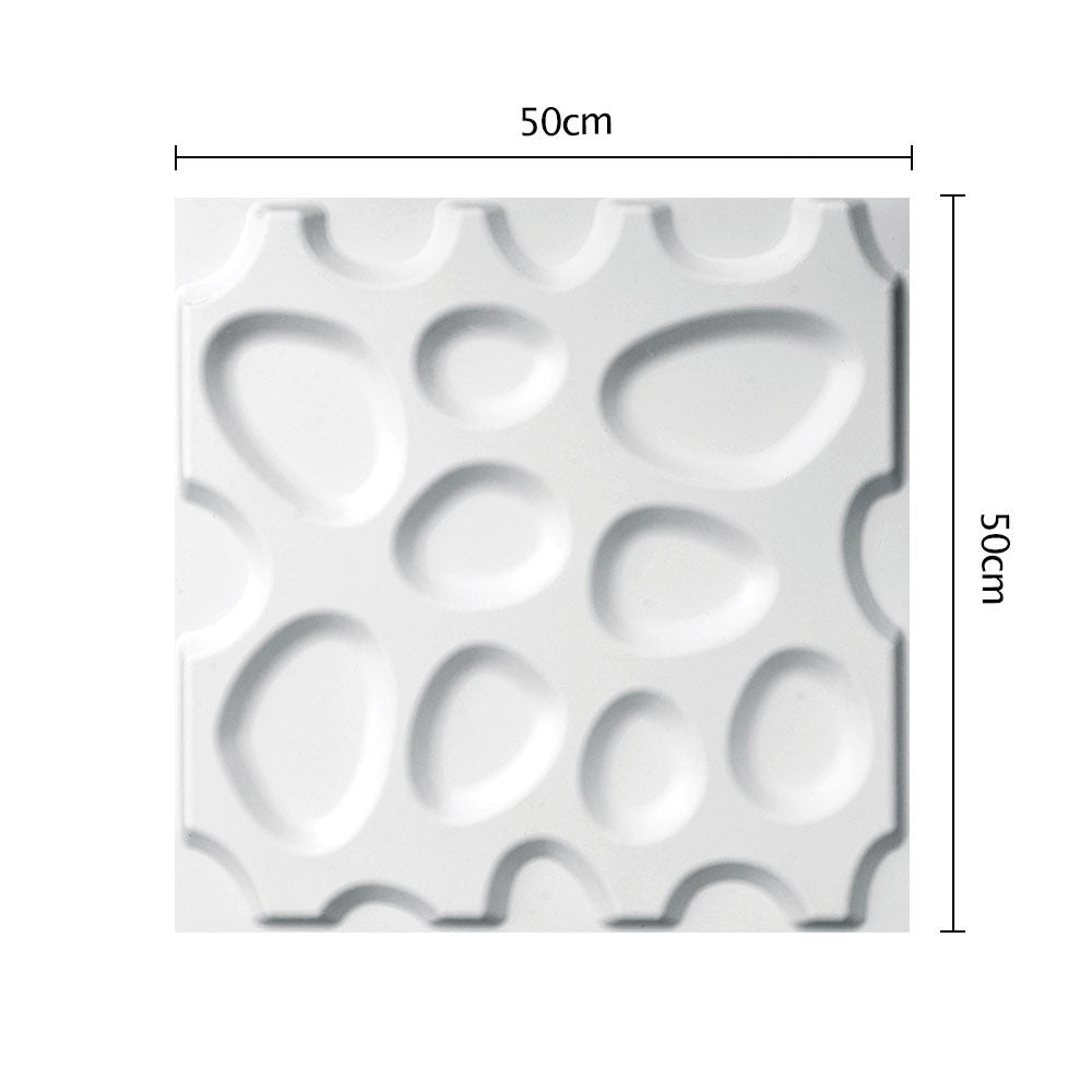 12 Pcs 3D Pebble Design Wall Panel