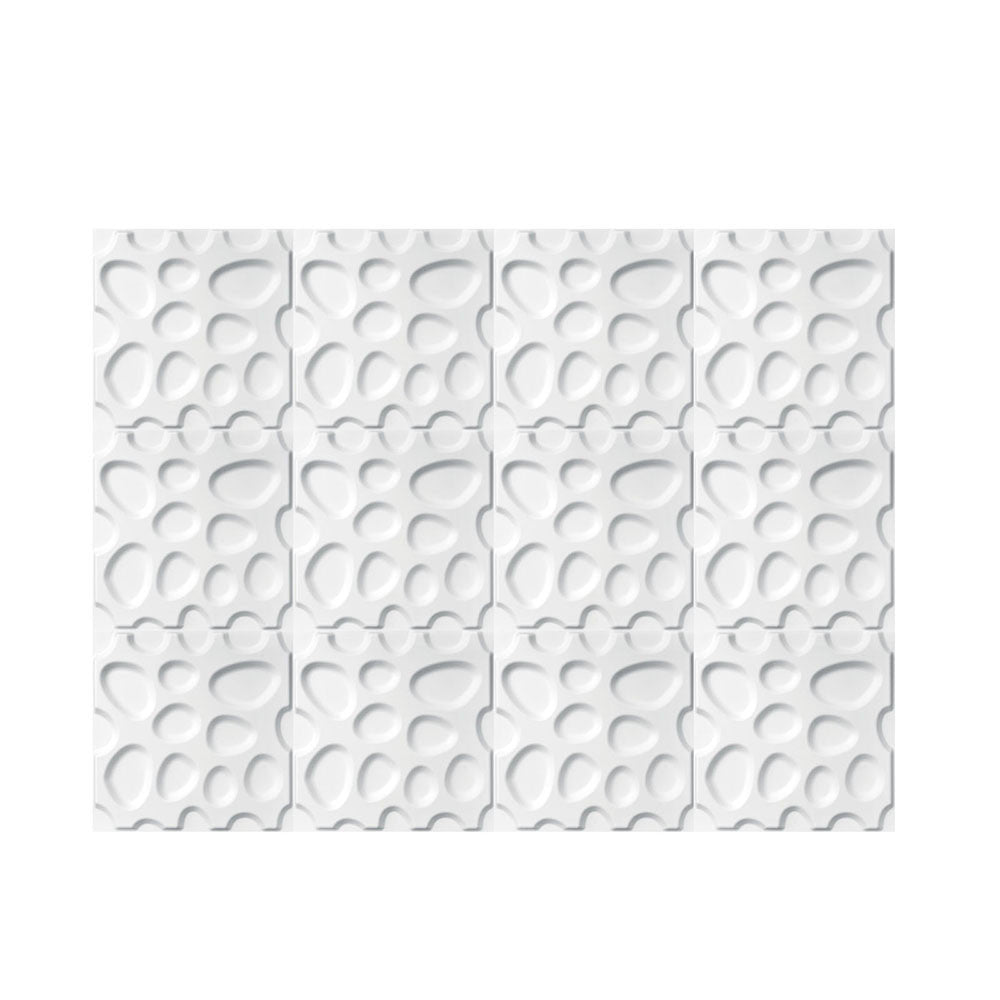 12 Pcs 3D Pebble Design Wall Panel