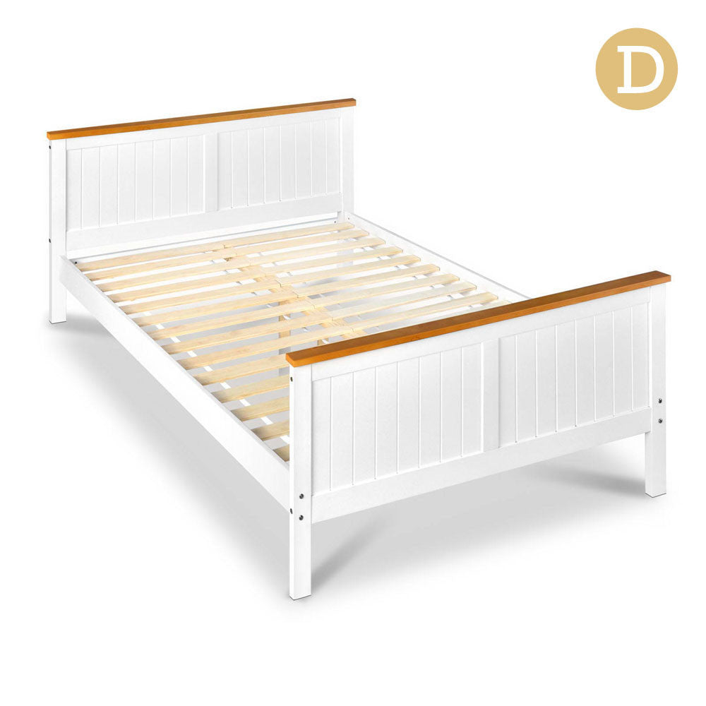 Pine Wood Double Bed Frame