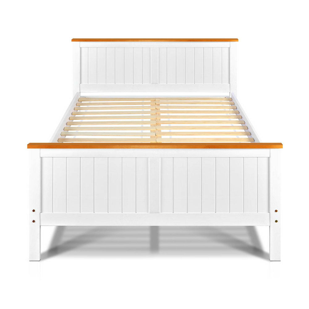 Pine Wood Double Bed Frame