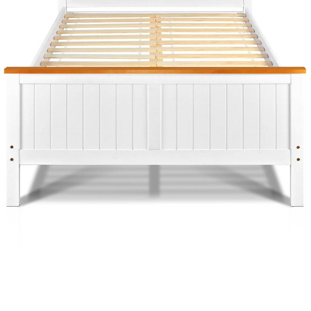 Pine Wood Double Bed Frame