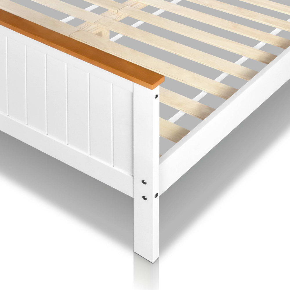 Pine Wood Double Bed Frame