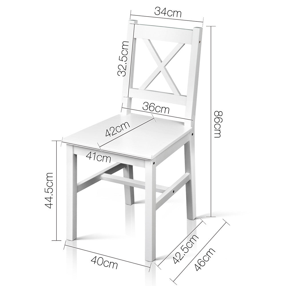 5PC Solid Pine Dining Set