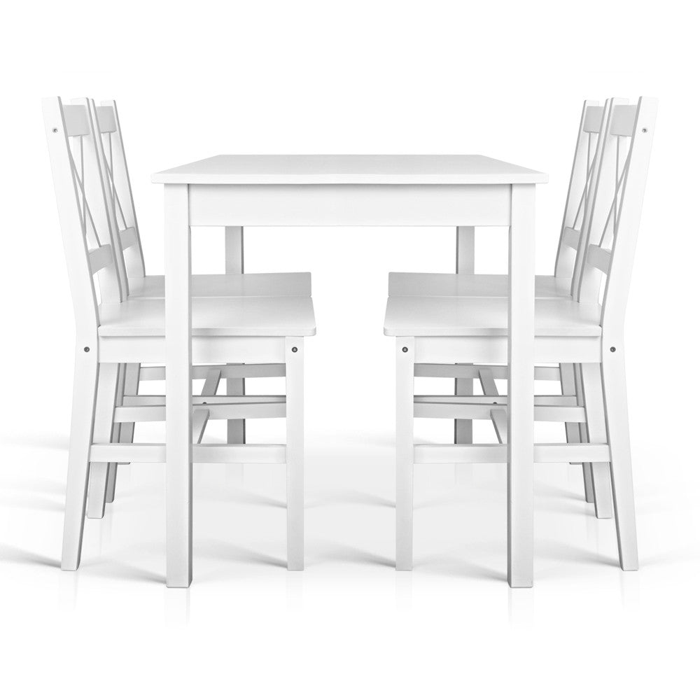 5PC Solid Pine Dining Set