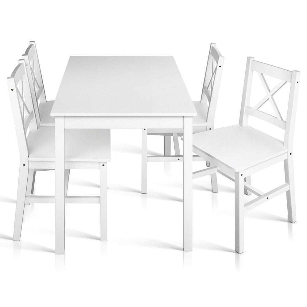 5PC Solid Pine Dining Set