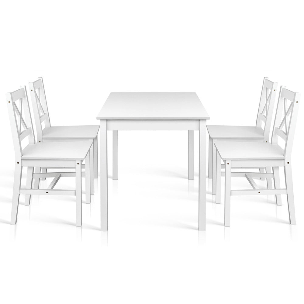 5PC Solid Pine Dining Set