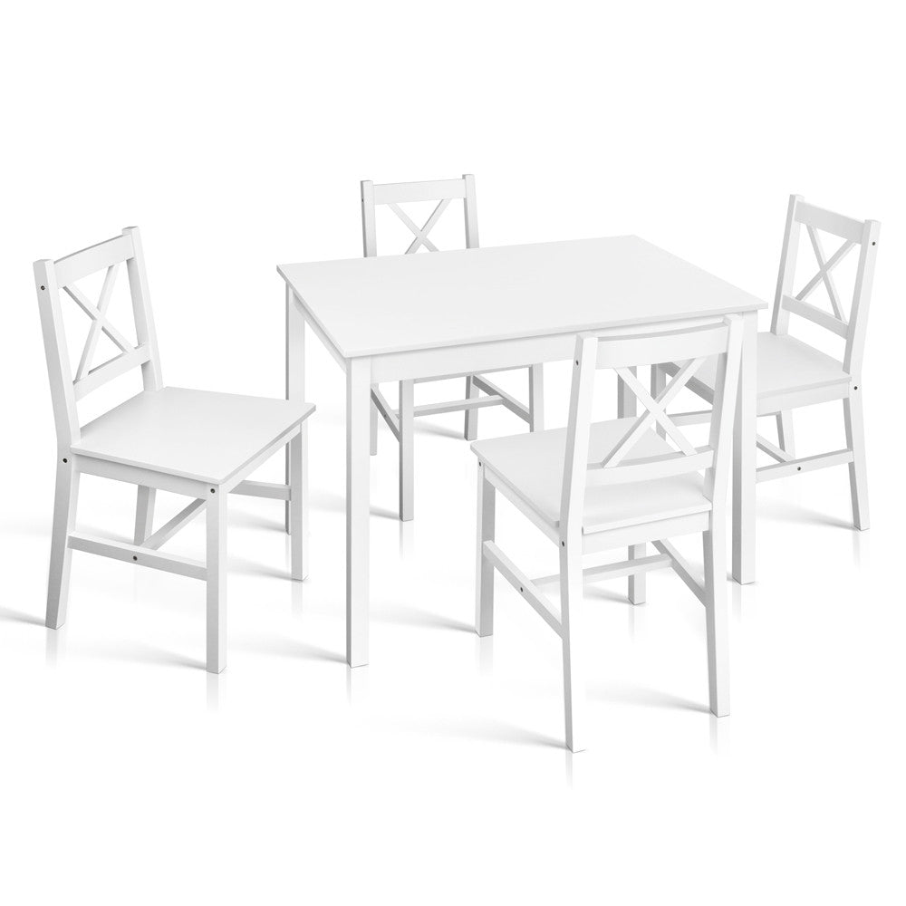 5PC Solid Pine Dining Set