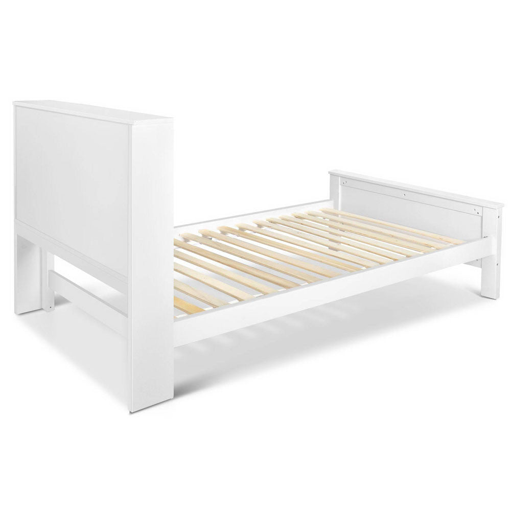 King Single Wooden Bedframe with Storage Shelf