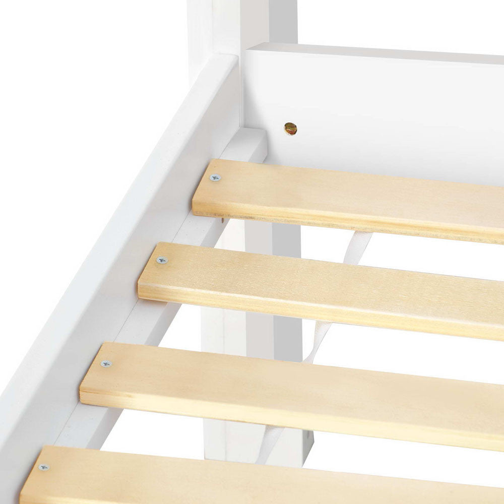 King Single Wooden Bedframe with Storage Shelf