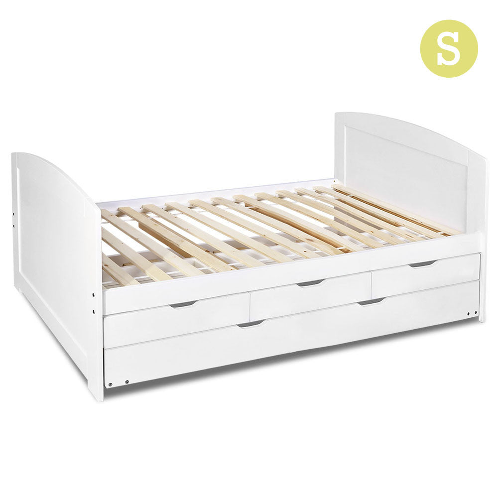 Wooden Trundle Bed Frame - Single