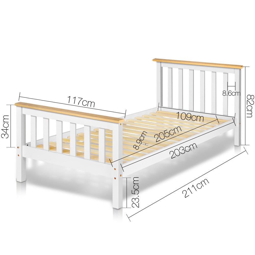 Pine Wood King Single Size Bed Frame