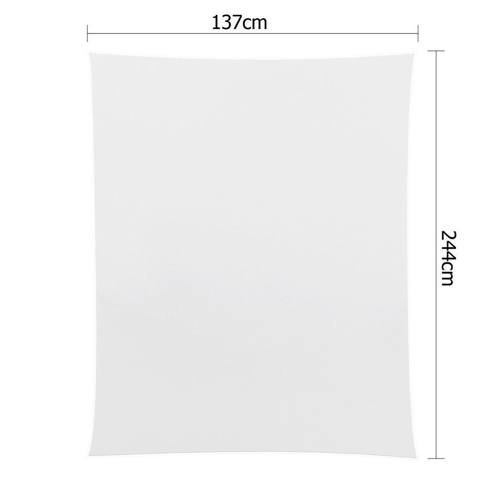 6 Pcs Wedding Table Cloth Rectangle 244cm White