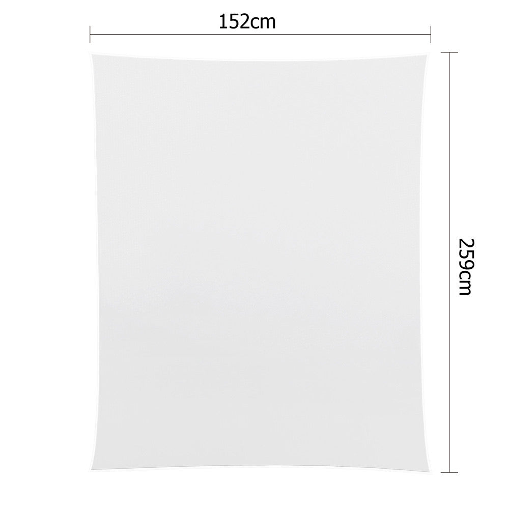 6 Pcs Wedding Table Cloth Rectangle 259cm White