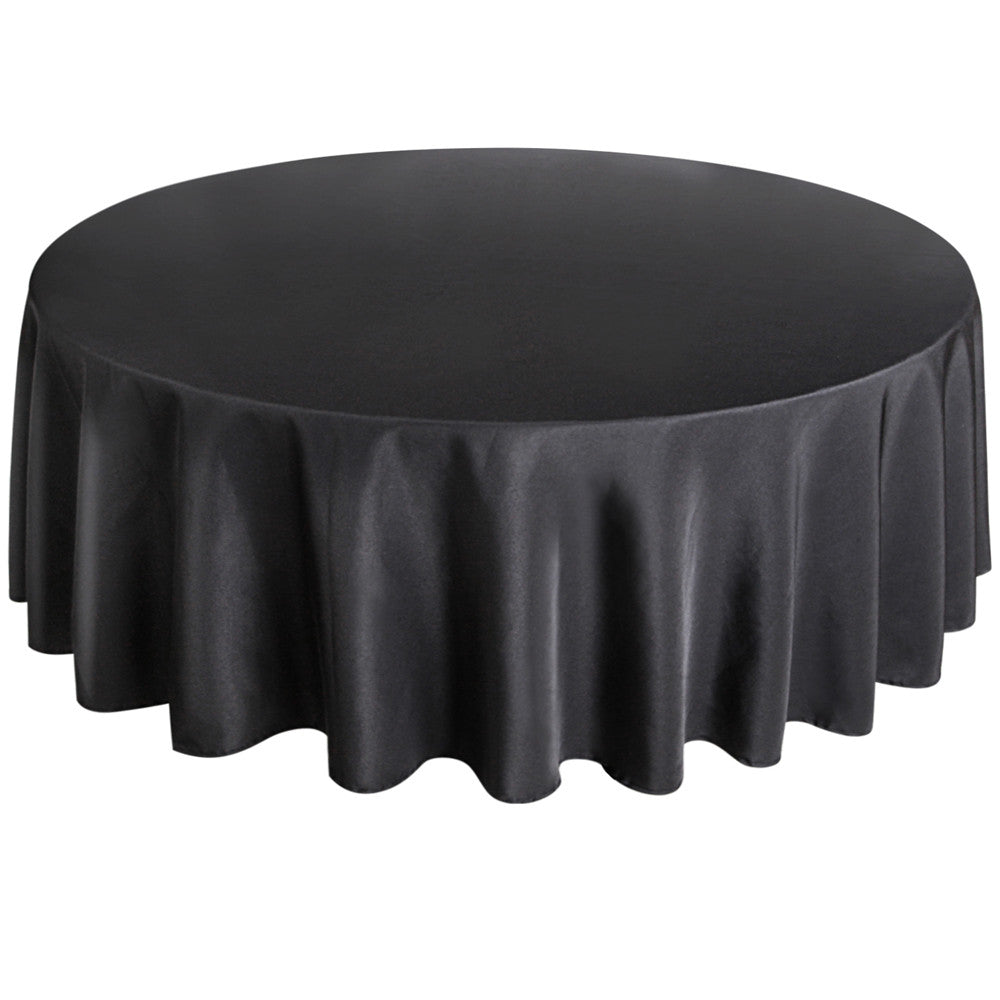 4 Pcs Wedding Table Cloth Round 229cm Black