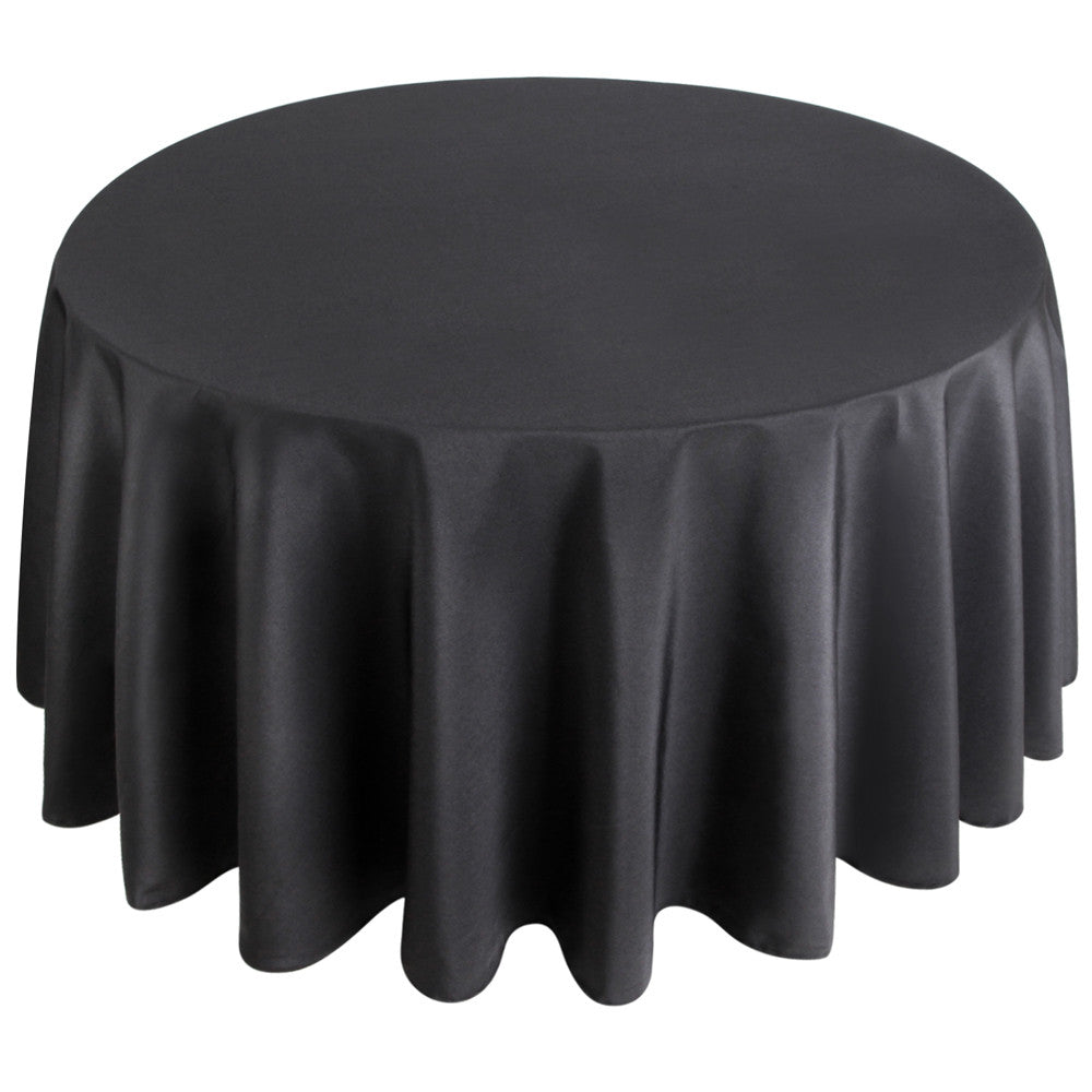 4 Pcs Wedding Table Cloth Round 229cm Black