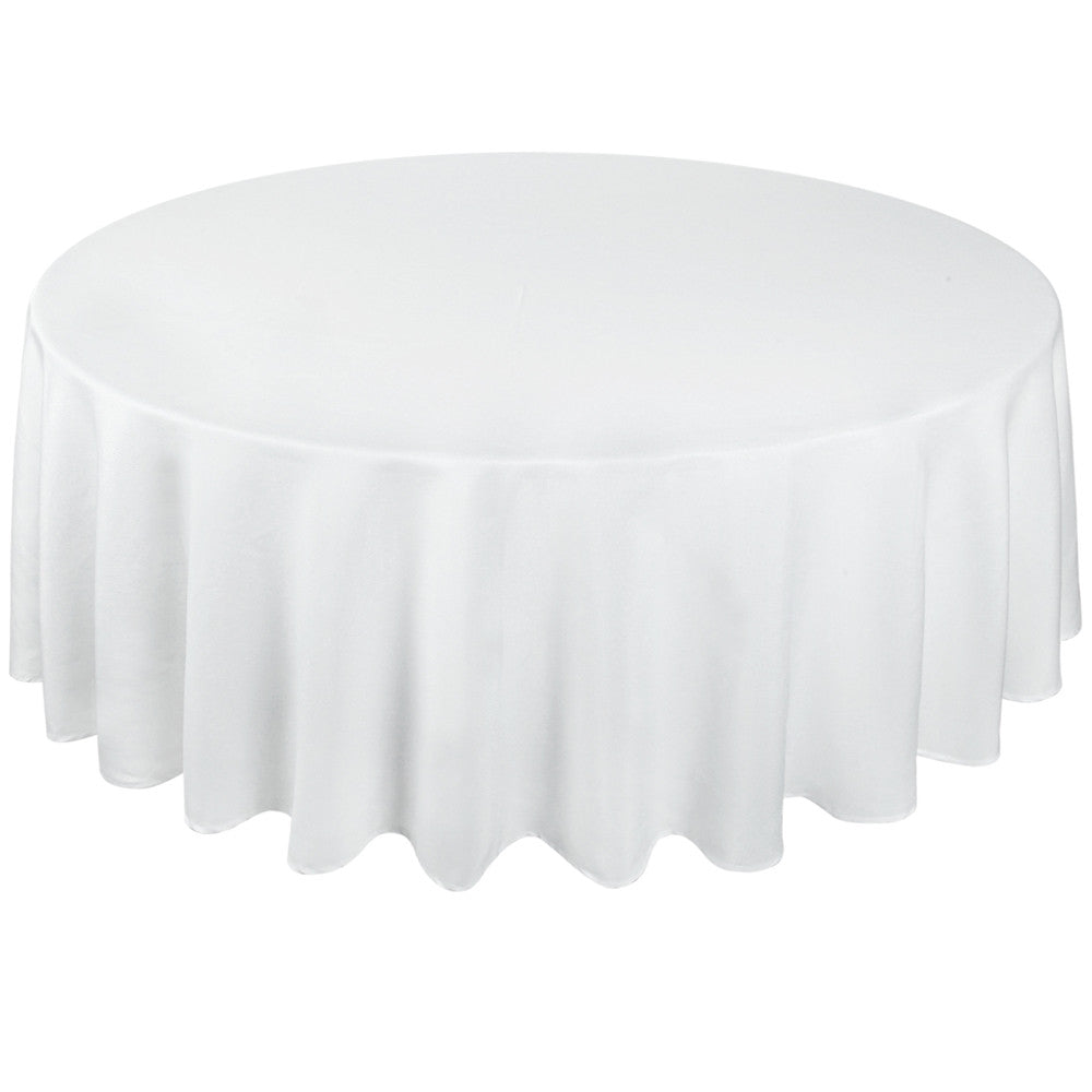 4 Pcs Wedding Table Cloth Round 229cm White