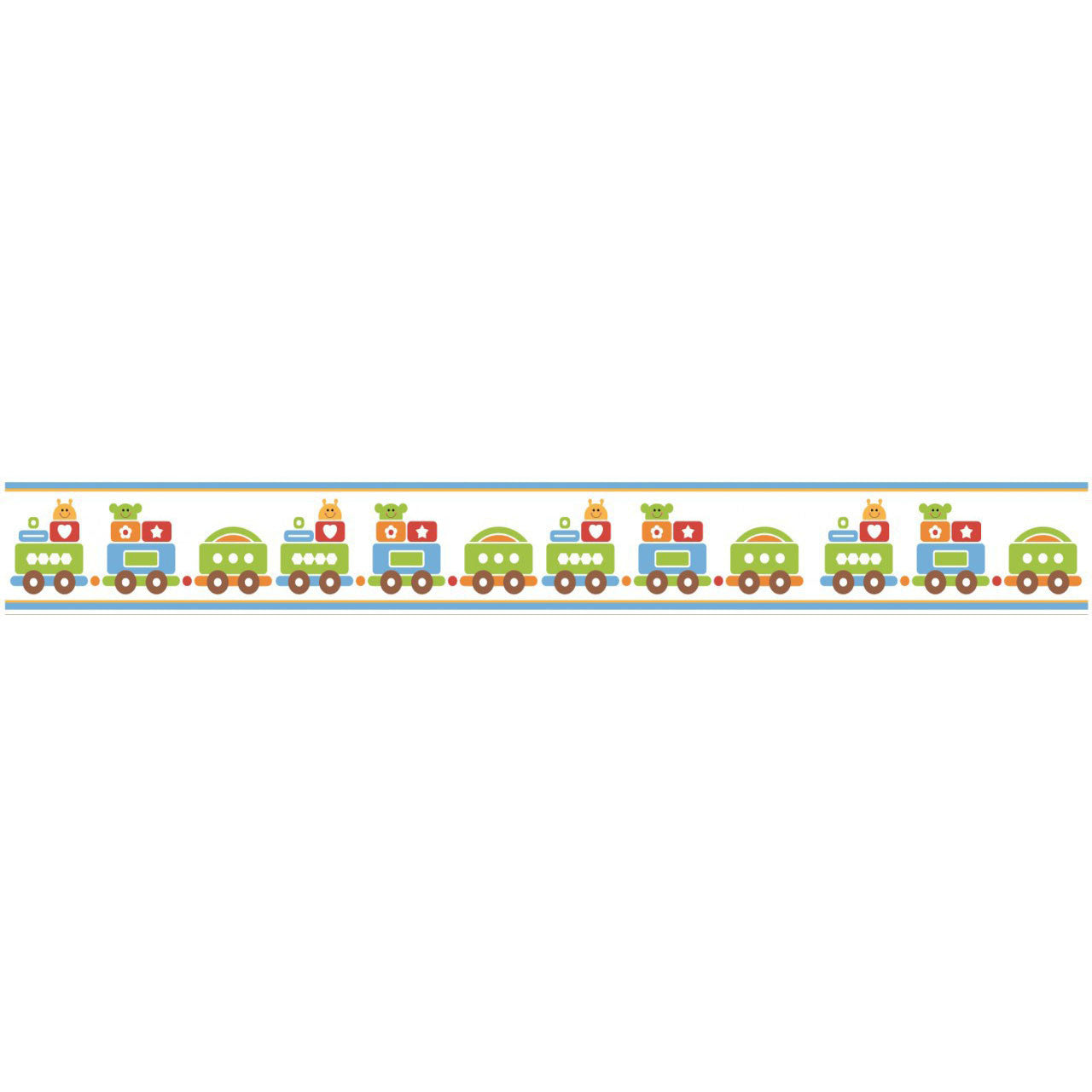 Train Wall Border Stickers - Totally Movable and Reusable