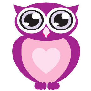 Purple owl with big eyes Wall Sticker - Totally Movable