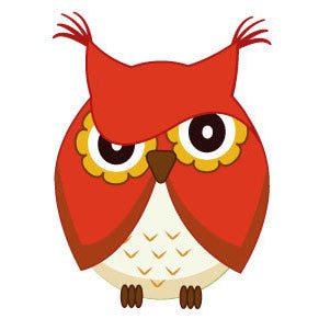 Cute red owl Wall Sticker - Totally Movable