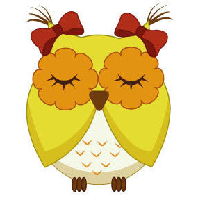 Cute yellow owl Wall Sticker - Totally Movable