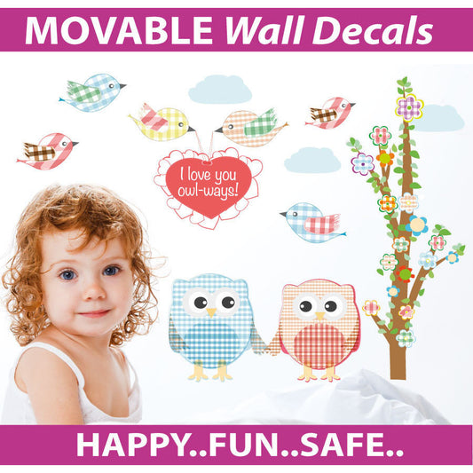 Love Owl-ways Tree Wall Stickers - Totally Movable