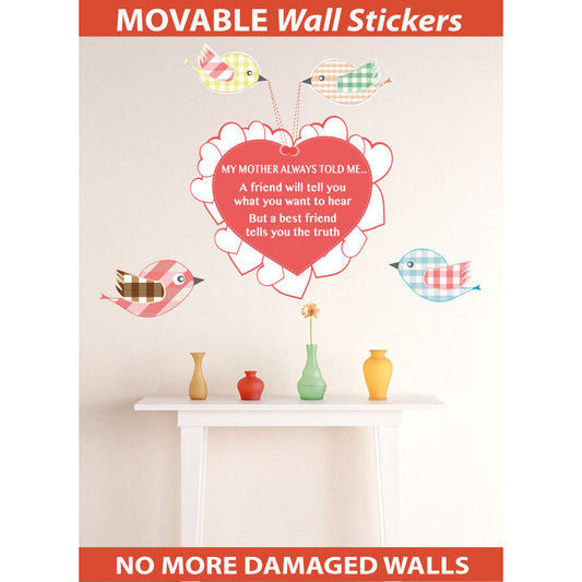 Large Size My Mother Told Me Wall Sticker Quotes - Totally Movable