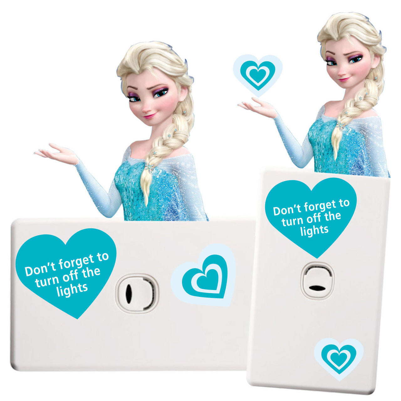 Frozen Elsa Light Switch Wall Sticker - Totally Movable