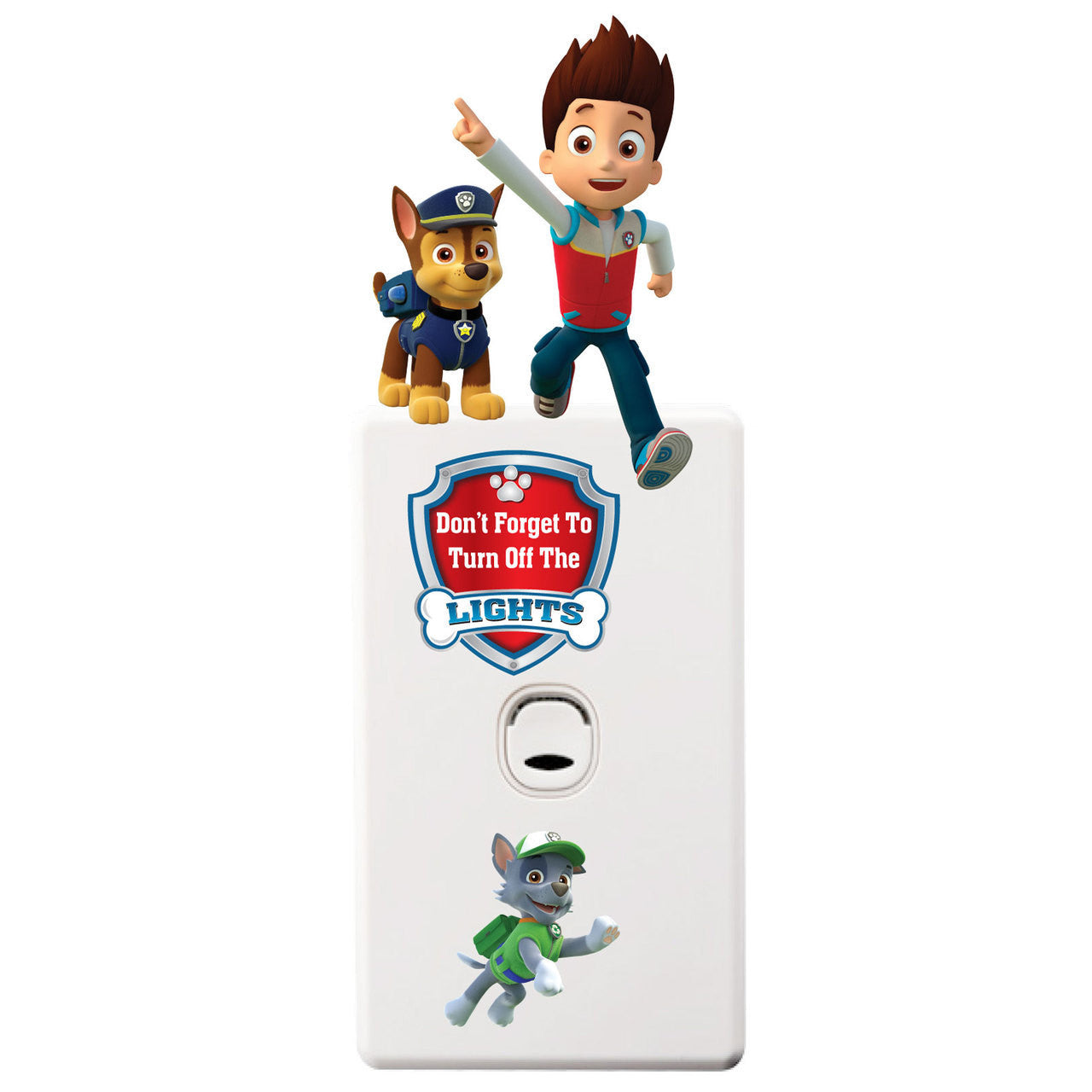 Skye Paw Patrol Light Switch Wall Stickers - Totally Movable