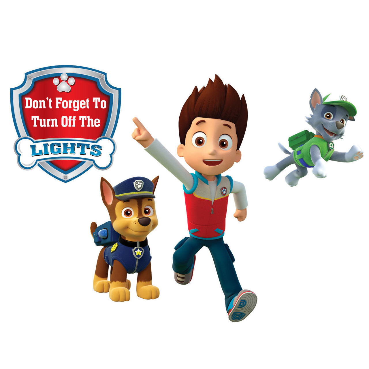 Skye Paw Patrol Light Switch Wall Stickers - Totally Movable