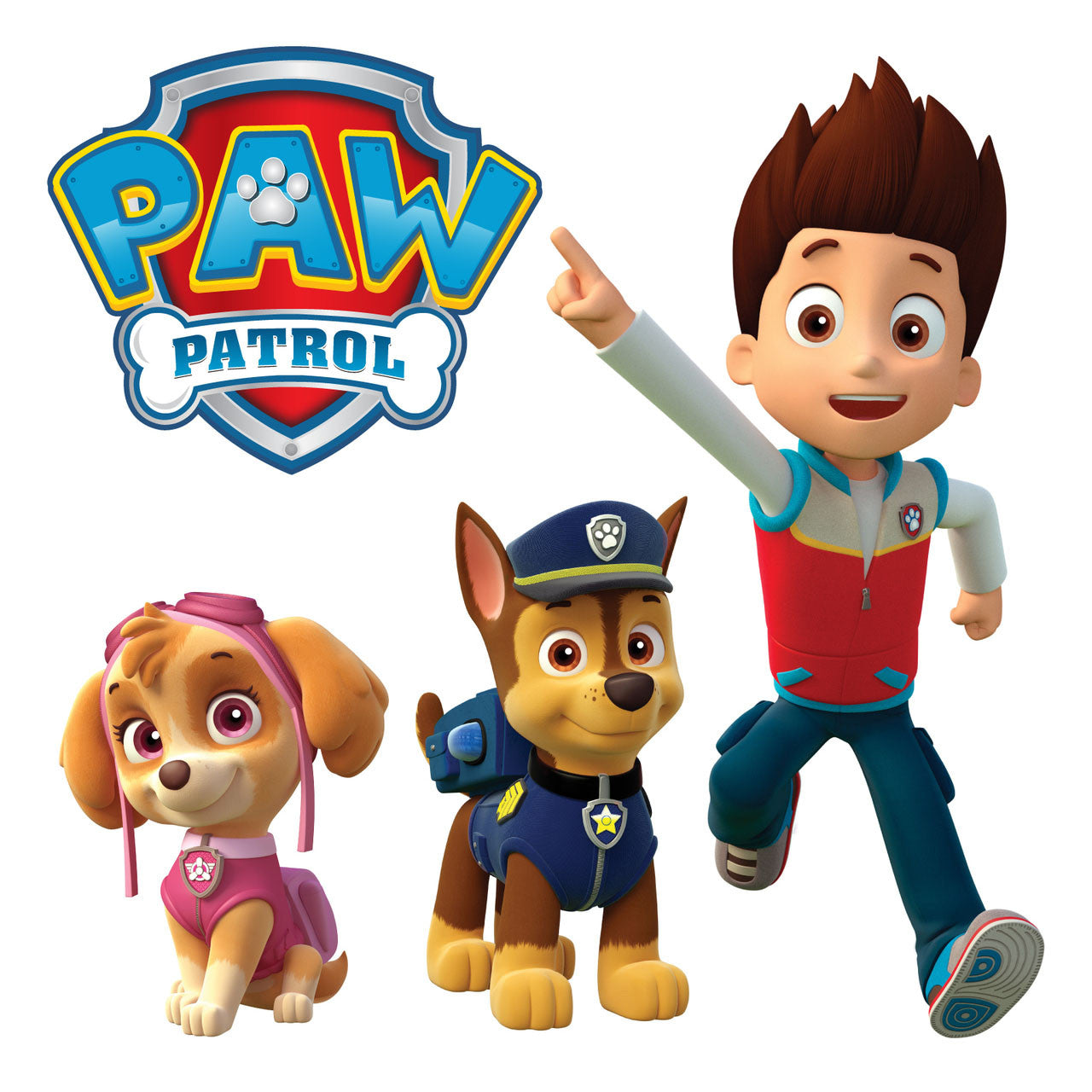 10 X Paw Patrol Wall Stickers - Totally Movable and Reusable