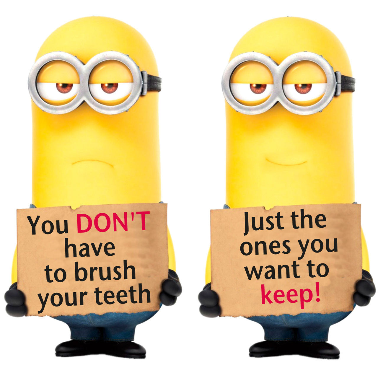 Minions Brush your Teeth Sticker - Make Brushing Teeth Fun