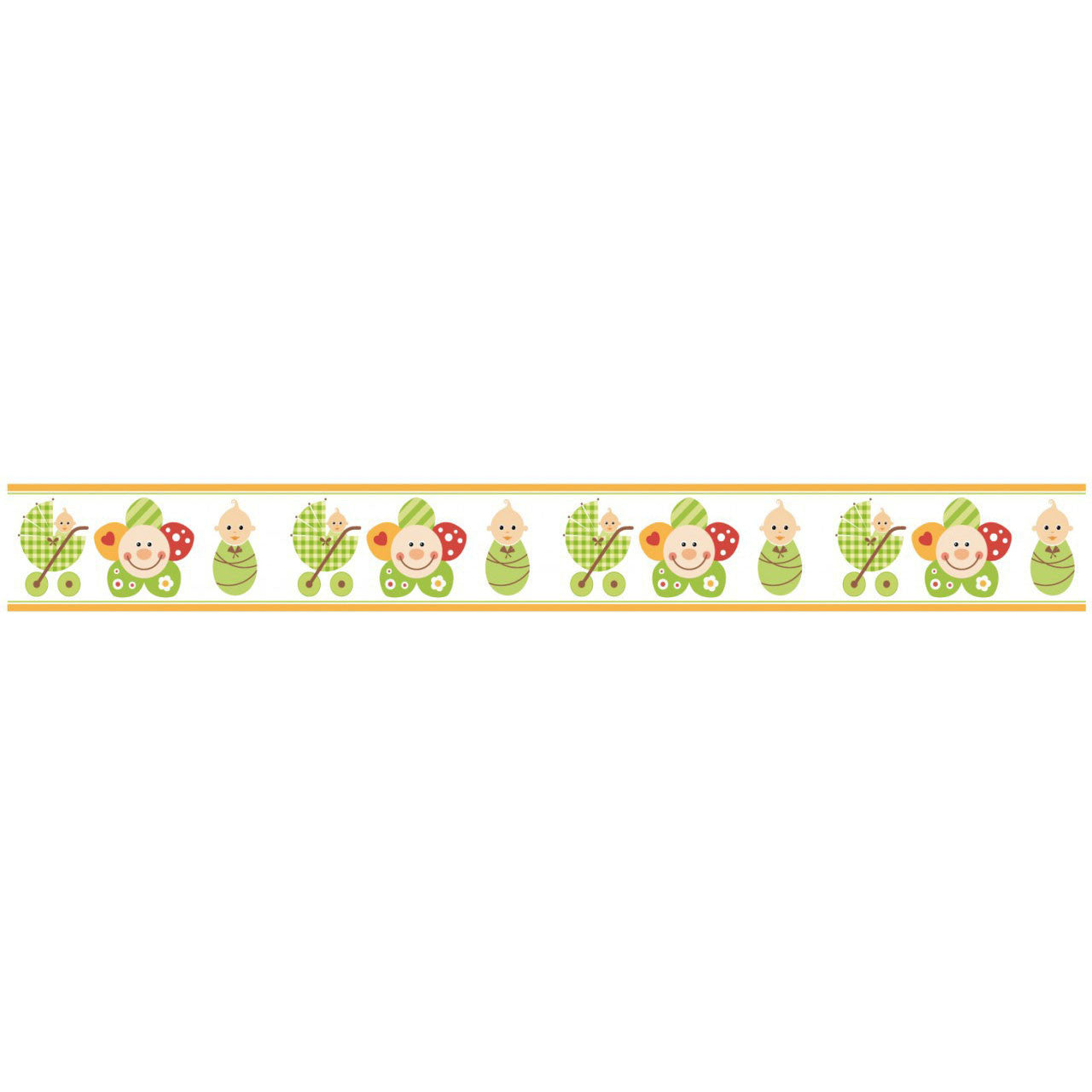 Smiley Flower Face Wall Border Stickers - Totally Movable