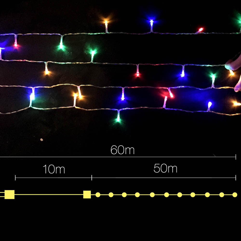 500 LED Christmas String Lights Multi Colour