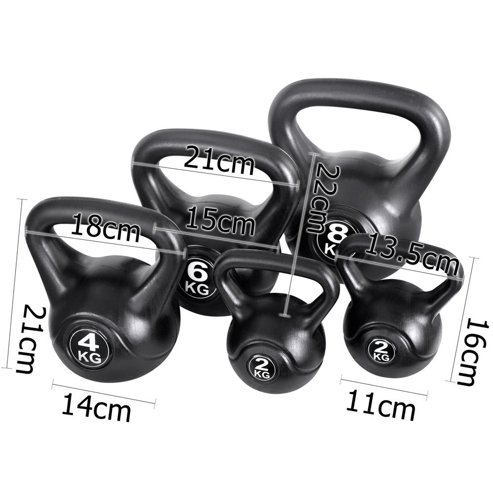 Set of 5 Kettle Bells Fitness Exercise Kit