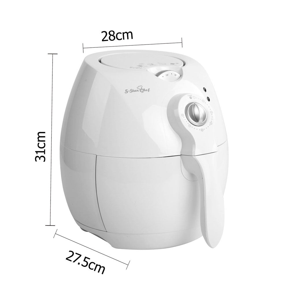 5 Star Chef Oil-Less Air Fryer 2.2L - White