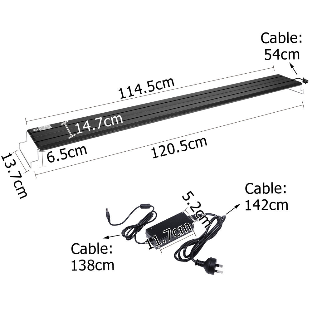 Fish Aquarium Tank LED Light Tube Blue White 120cm