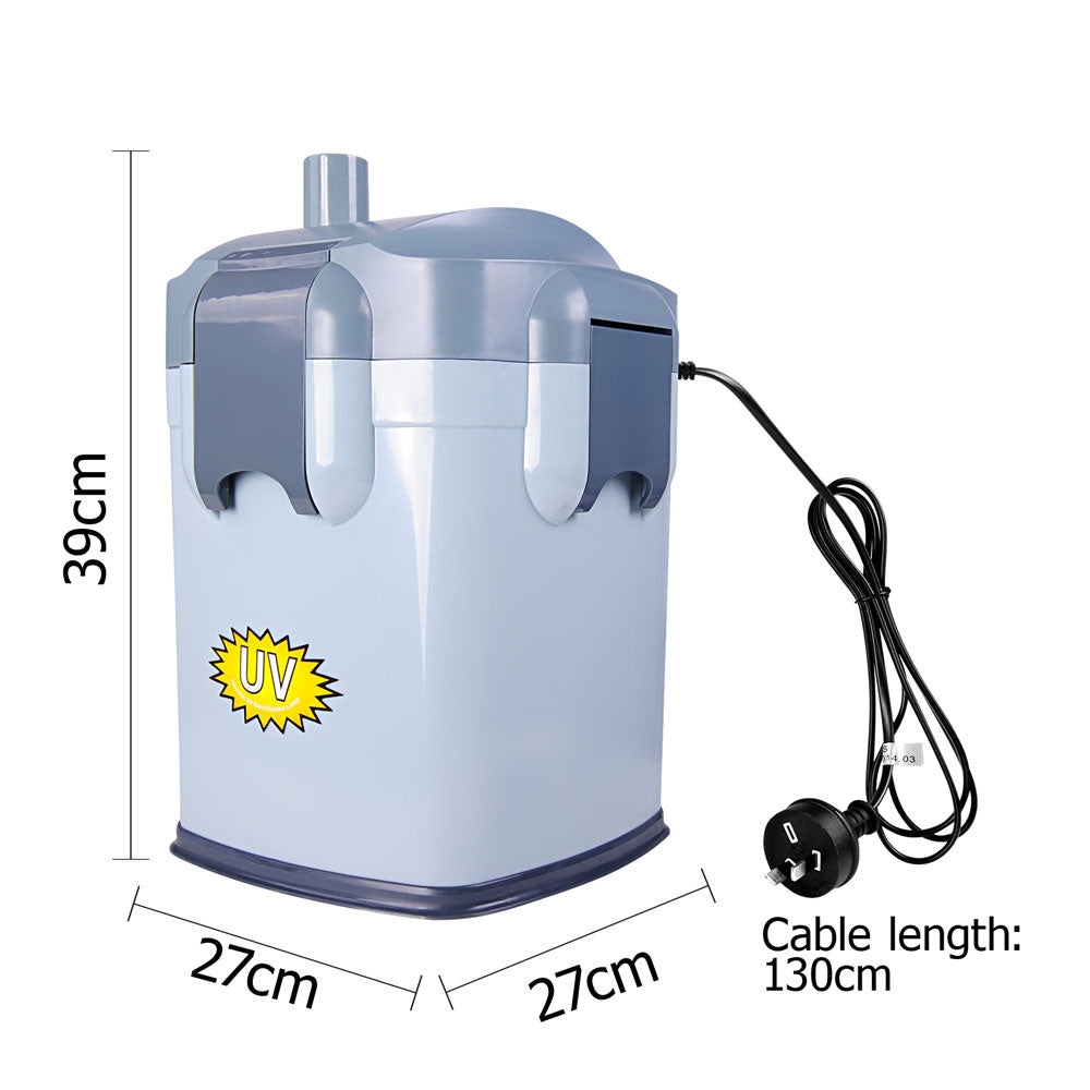 1800LPH Aquarium Fish Tank External Canister Water Filter w/ UV Bulb