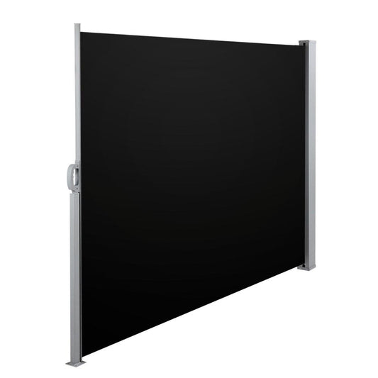 Retractable Side Awning Shade 180cm Black