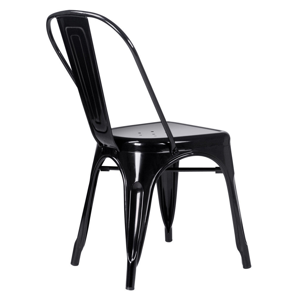 Set of 4 Replica Tolix Dining Metal Chair Gloss Black