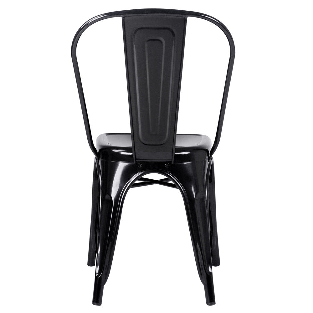 Set of 4 Replica Tolix Dining Metal Chair Gloss Black