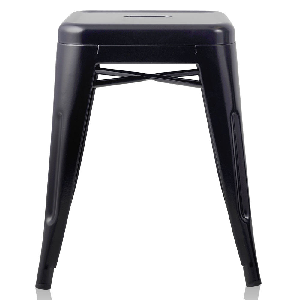 Set of 4 Replica Tolix Kitchen Bar Stool 46cm Black