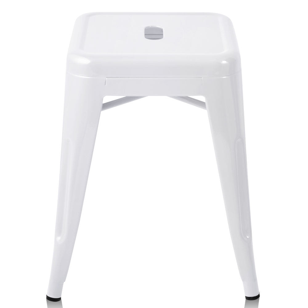 Set of 4 Replica Tolix Kitchen Bar Stool 46cm White