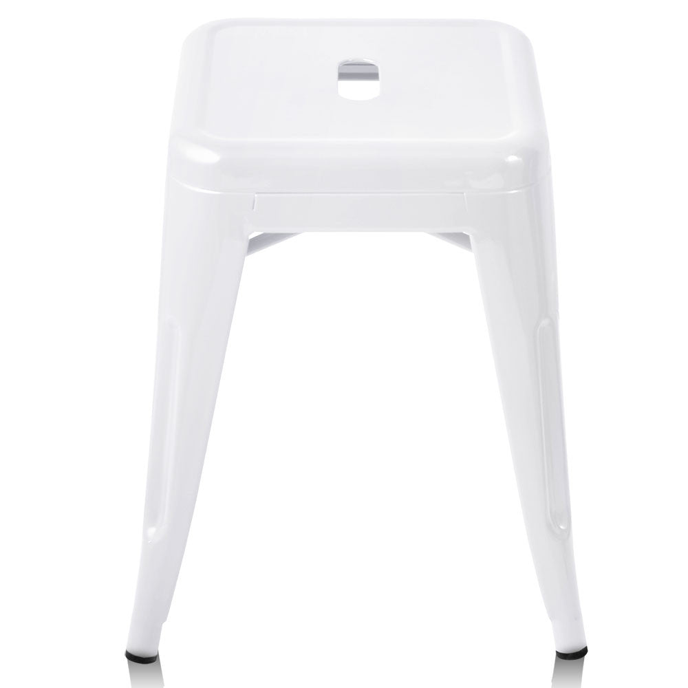 Set of 4 Replica Tolix Kitchen Bar Stool 46cm White