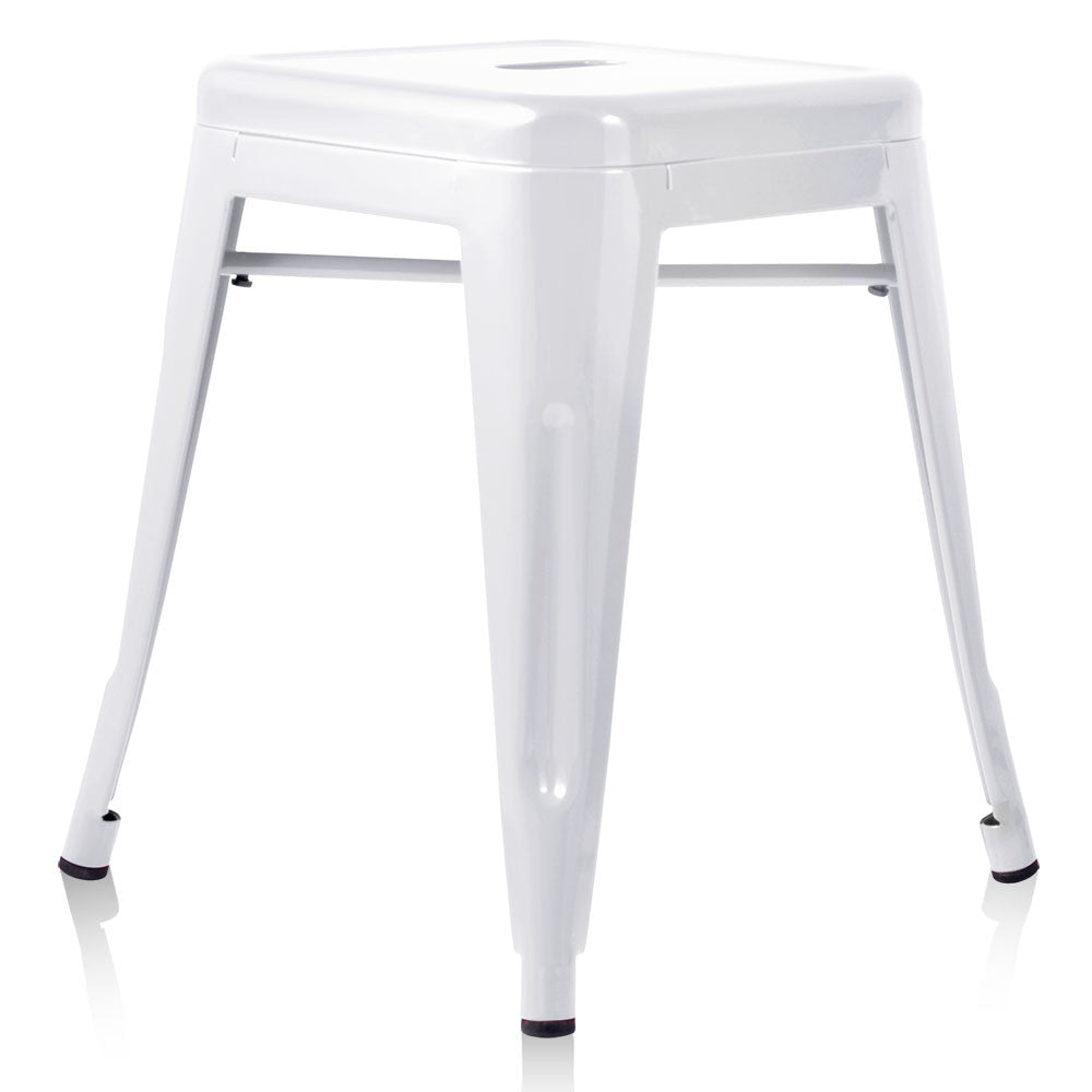 Set of 4 Replica Tolix Kitchen Bar Stool 46cm White