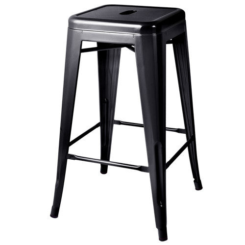 Set of 4 Replica Tolix Kitchen Bar Stool 66cm Black