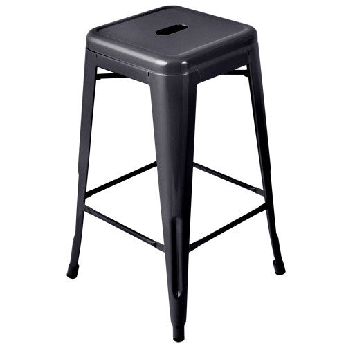 Set of 4 Replica Tolix Kitchen Bar Stool 66cm Black